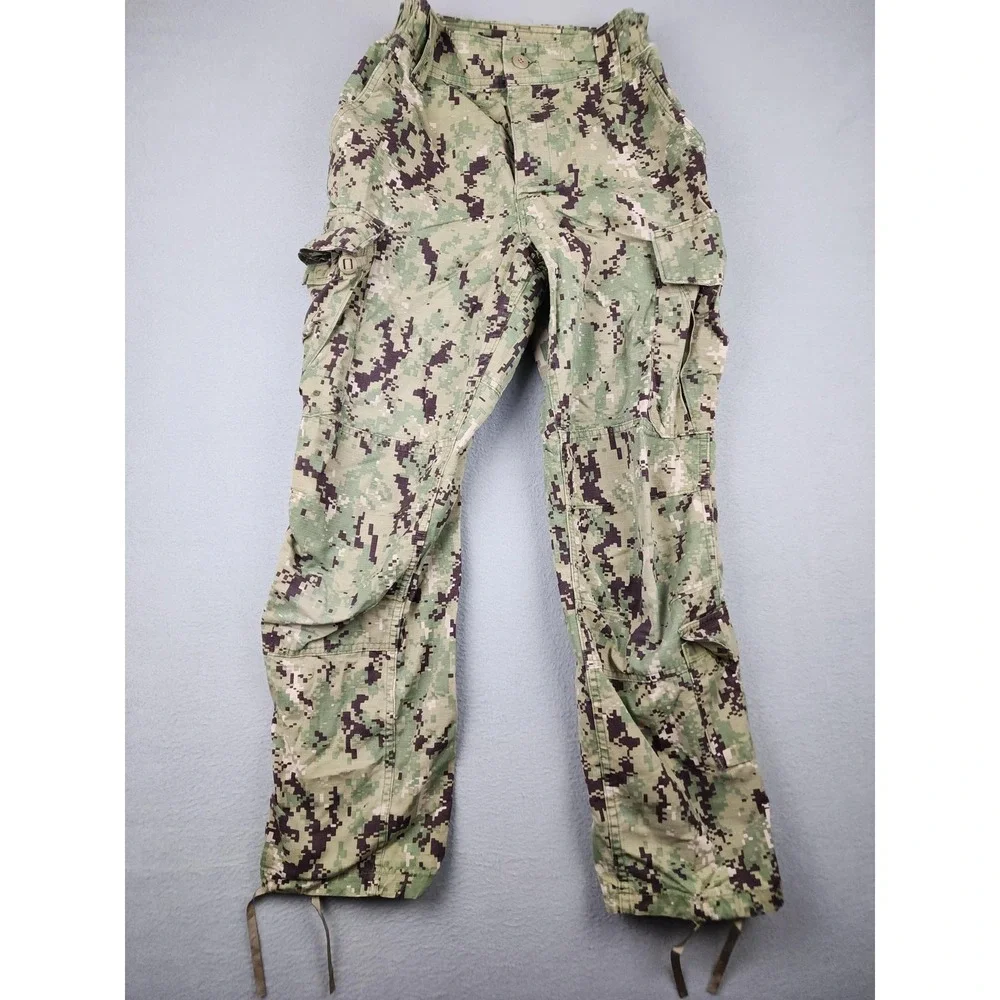 Silver Oak Leaf Pants Mens Small Short Green NWU Type III Camo Cargo Working